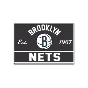 TWO (2) BROOKLYN NETS, 2.5" X 3.5" METAL MAGNETS FROM WINCRAFT - Picture 1 of 2