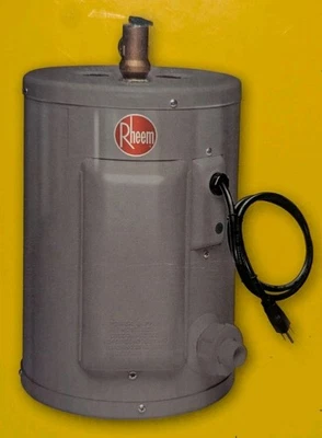 Calentador de agua eléctrico Rheem 1440 voltios alto rendimiento 2,5 gal POU 110v difícil de encontrar nuevo Foto 1 de 4