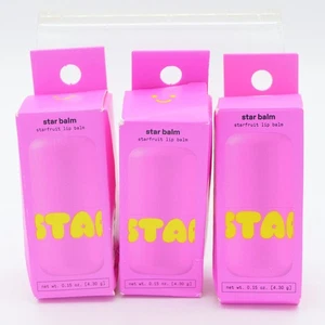 Starface Star Balm Starfruit Lip Balm 3 Pack 0.15 oz Ea Long Lasting Hydration - Picture 1 of 3