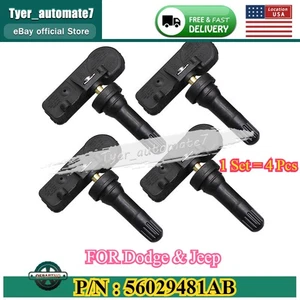 4PCS TPMS Tire Pressure Sensor 56029359AB 68406531AA 56029359AC For DODGE JEEP - Picture 1 of 15
