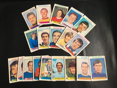 a & bc gum Scottish purple back football cards 1971 series 1 x 19 Bremner, Baker - Image 1 of 4