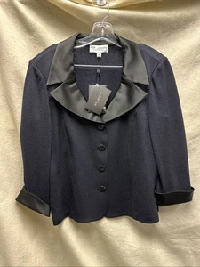 St. John Evening schwarze Jacke Größe 12 neu mit Etikett Einzelhandel $ 1050 - Bild 1 von 7