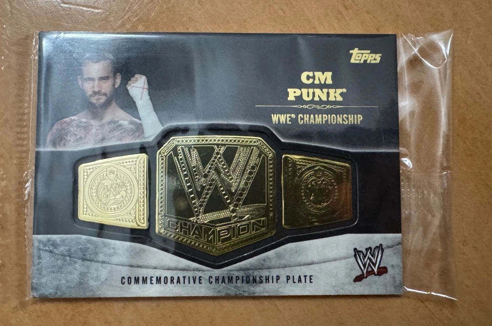 Placa de Campeonato Conmemorativa Punk Topps WWE CM 2014 NUEVA SELLADA Foto 1 de 2