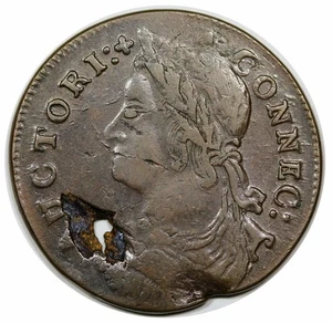 1787 Connecticut Copper, Draped Bust Left, Miller 19-g.4 - Picture 1 of 3