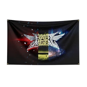Babymetals Metallband Fächer Flagge Banner Wandbehang Wandteppich Zimmerdekoration 3x5ft - Bild 1 von 24