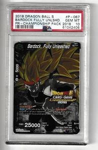 PSA 10 Dragon Ball Super Bardock, totalmente desatado P-067 2018 paquete de campeonato - Imagen 1 de 1