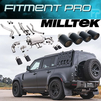 Escape Milltek para Land Rover Defender 110 V8 2021+ con válvula con puntas CF SSXLR182 Foto 1 de 4