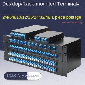 19" Rack Glasfaser Verteilerkasten 2/4/6/8/10/12/16/24 Ports SC/LC SM - Bild 1 von 34