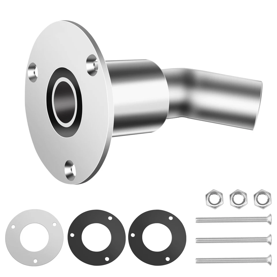 Recubrimiento de escape de acero inoxidable 316 a través del casco, montaje de tubo de 24 mm para calentadores diésel Foto 1 de 4