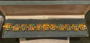 Bracciale Joan Rivers pietra multicolore anni '80 - Foto 1 di 3