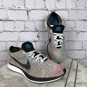 Nike Flyknit Racer Multi Color 2.0 Running Sneakers Size 9.5 526628-304 - Picture 1 of 11