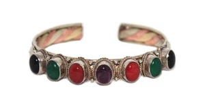 Pulsera de Jade Pulsera de Ónix Pulsera de Amatista Pulsera Tribal Boho Gitana  - Imagen 1 de 3