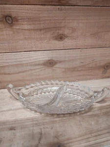 Fostoria Cubist Divided Relish Tray Clear - Picture 1 of 5
