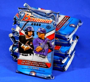 2022 BOWMAN BASEBALL JUMBO 6 PACKS LOT (1/2 BOX) - Picture 1 of 2