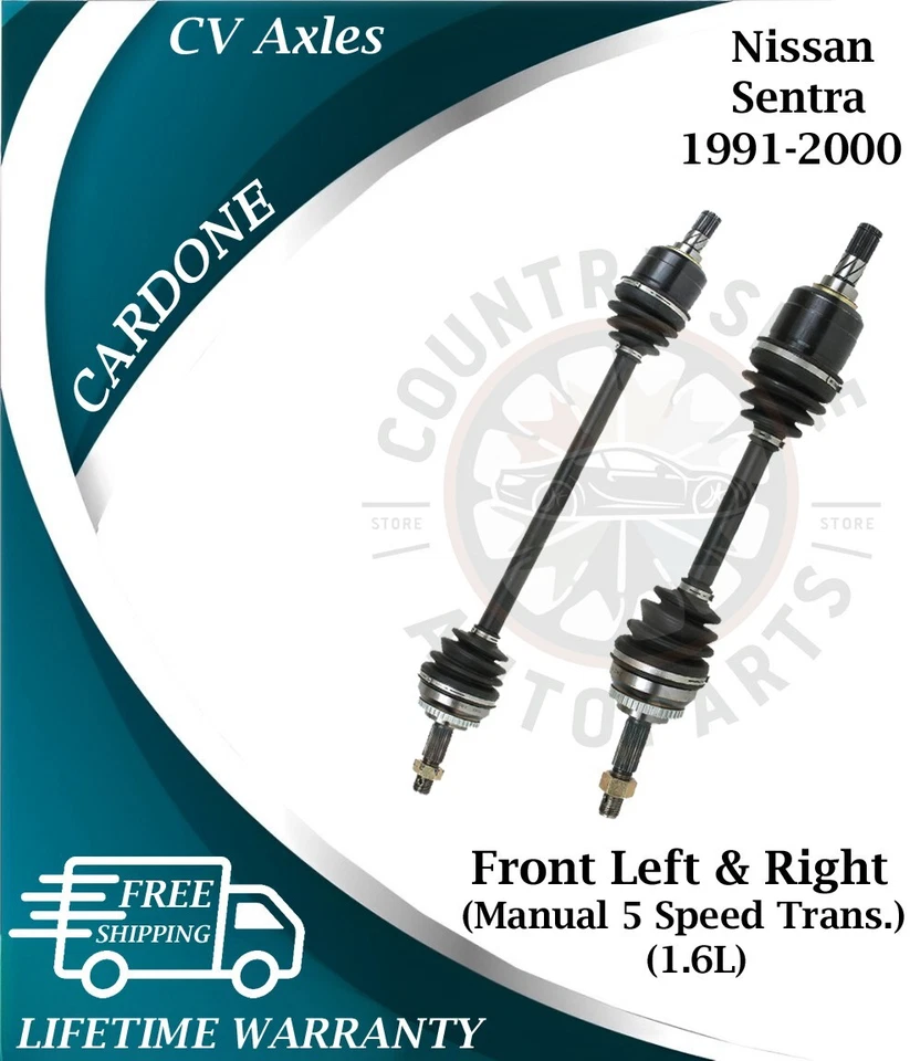 Eixos CV dianteiros OEM Cardone para 1991-2000 Nissan Sentra 1.6L 5 velocidades perfeito estado - Imagem 1 de 4