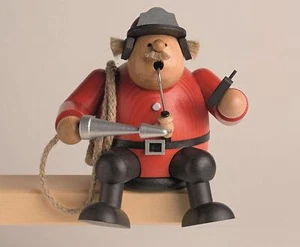 Räuchermann Kantenhocker Feuerwehrmann BxTxH= 13x11x15cm NEU Rauchen Rauchfigur - Picture 1 of 1
