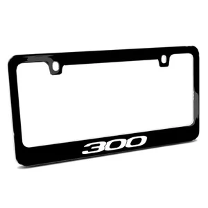Chrysler 300 Black Metal License Plate Frame - Picture 1 of 5