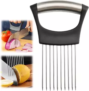 Stainless Steel Onion Slice Holder, Lemon Slicer Vegetable Cutter, Chopper Slici - Picture 1 of 12