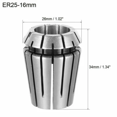 16mm ER25 16mm Spring Collet Chuck for CNC Engraving Machine Lathe Milling Tool - Image 1 of 3