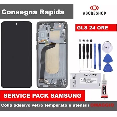 DISPLAY AMOLED ORIGINALE SAMSUNG GALAXY S25 EDGE SM-S937 FRAME NERO O ARGENTO - Immagine 1 di 2