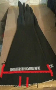 7" DIAMETER 24" LONG PREMIUM HEAVY DUTY SEAMLESS SANDBLASTING CABINET GLOVES - Picture 1 of 2
