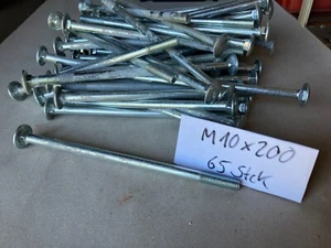 Schlossschraube M10 x 200 mm DIN 603 verzinkt 65x Stück  Restposten [3903-10] - Picture 1 of 3