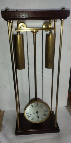 Rare Thwaites & Reed Rising Works Gravity Clock 2 Weight Working Upside-Down Cover