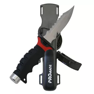 Promate Barracuda Edelstahl scharfe Spitze Tauchen Schnorcheln Messer - Bild 1 von 9