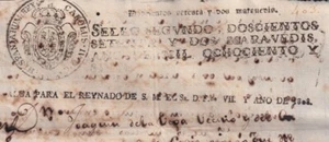 1803-PS-1 ESPAÑA SPAIN 1803 REVENUE SEALLED PAPER SELLO 2do. HABILITADO REINADO - Bild 1 von 2