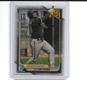 2024 BOWMAN CHROME LEO DE VRIES RC REFRACTOR # 212/499 PADRES - Picture 1 of 1
