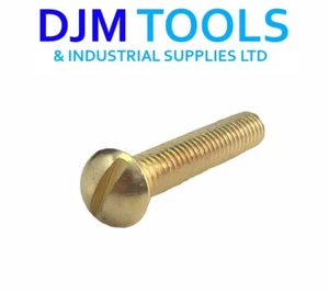 2BA x 1" Brass Round Slotted Head Machine Screws box of 110 - Picture 1 of 1