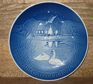 B&G Blue CHRISTMAS Plate. 1974 “Christmas in the Village” + Christmas 1974 LE - Bild 1 von 5