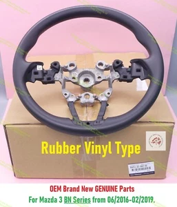 Brand New GENUINE 06/16-02/19 Mazda 3 Steering Wheel VINYL Type *BN Series ONLY* - Picture 1 of 19