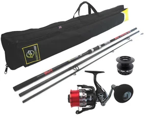 Hunter Pro 12ft Carbon Beach Caster, Surf Reel and Holdall High Quality - Picture 1 of 12