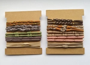 Hair Tie Bracelets Hair Bands For Thick Hair Boho Style Unisex Men Women Cotton - Picture 1 of 22