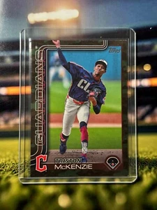 2025 Topps Series 2 Triston McKenzie Memorial Day Camo /25 - Guardians - Picture 1 of 3