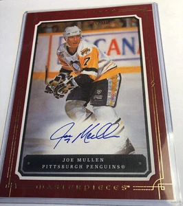 2008-09 UD Masterpieces Joe Mullen Red Border Auto XLA-JM Oversize SP Rare Auto - Imagen 1 de 5