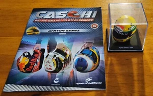 Ayrton Senna 1988 Casco Helmet 1:5 1/5 + Marlboro decals + Fascicolo Formula 1 - Foto 1 di 18