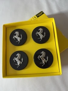 Set of 4 Ferrari Original Carbon Fibre Wheel Centre Caps - 458 488 F12 FF 812 - Picture 1 of 1