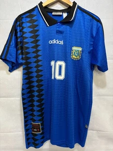 Maglia Argentina Adidas Uomo 1994 Away Blu Diego Maradona #10 Manica Corta L - Foto 1 di 14