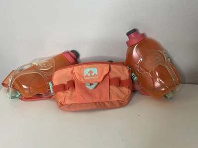 Nathan Hydration Belt Two 9oz Water/Fuel Bottles Adjustable Waist Running Hiking - Imagem 1 de 2
