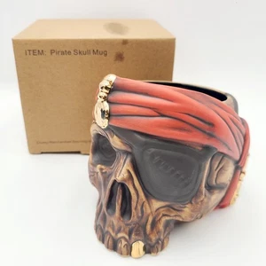 Disney Parks 2025 Beak And Barrel Pirate Skull Mug 1st Ed Cup Pirates NEW In Box - Picture 1 of 2