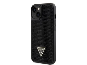 Guess, Cover per iPhone 15 Triangle Diamond, Nero - Foto 1 di 3