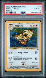 2000 POKEMON BASE SET 2 #14 PIDGEOT-HOLO PSA 6 - Picture 1 of 2