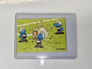 EINZELPUZZLE D Fußballschlümpfe 1988 u.r. + BPZ, ORI GUT - Bild 1 von 2