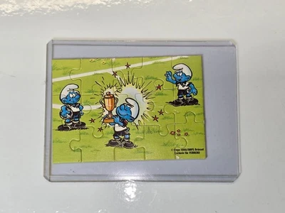 EINZELPUZZLE D Fußballschlümpfe 1988 u.r. + BPZ, ORI GUT - Bild 1 von 2