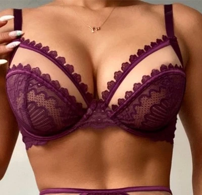 Новый с Ярлыками игривые обещания Фелисити Хейворд бюстгальтер 40DDD (F) Astrid Merlot вино на косточках - Изображение 1 из 4