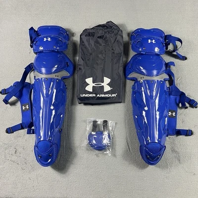 Under Armour Converge II 专业棒球捕手护腿套装蓝色 UALG4-AP 全新 — 第 1/4 张图片