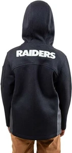 Oakland Raiders Ultra Game NFL Boys Extra Soft Fleece 1/4-Zip Pullover Hoodie - Picture 1 of 6