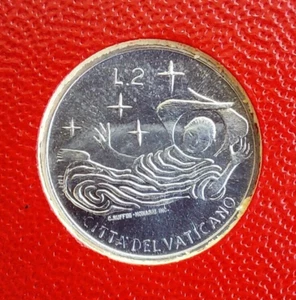 Vatican Papal States 2 LIRE Year VII 1969 Y.109 UNC - Picture 1 of 2